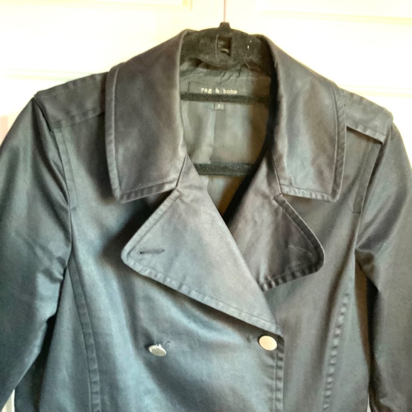 Rag & Bone Black Trench Coat - Picture 6 of 6